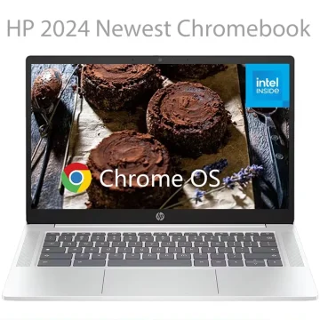 HP Chromebook 14-inch FHD Intel Laptop Silver 1