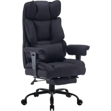 Ergonomic Fabric Office Chair with Footrest Support 1 | PricZone