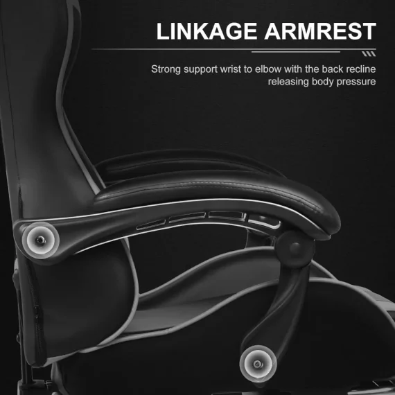 Adjustable Gaming Chair with Headrest and Swivel Seat 2 | PricZone