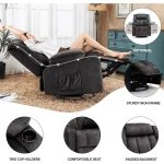 Heated Massage Recliner with 360 Swivel and Cup Holders 3 | PricZone