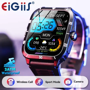 EIGIIS Waterproof Military Smart Watch 1.96-inch Screen 1