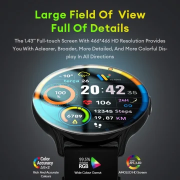 Aolon GTR2 Smart Watch with AMOLED Screen & Calls 2