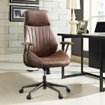 Ergonomic Office Chair with Lumbar Support Dark Brown 1 | PricZone