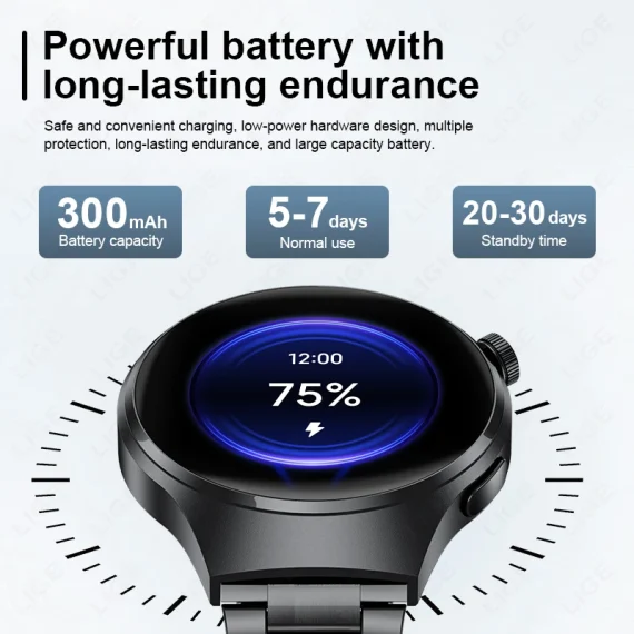 LIGE NFC Smartwatch Men with Bluetooth Calling 6 | PricZone