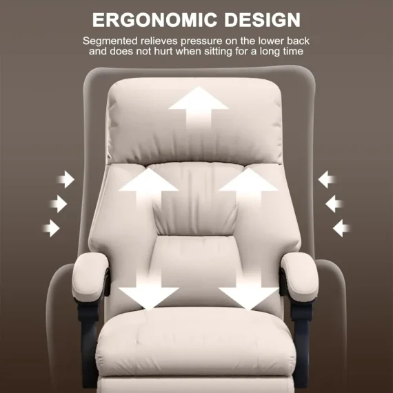 Ergonomic PU Leather Gaming Chair with Footrest 2 | PricZone