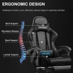 Ergonomic Gaming Chair with Footrest and Lumbar Support 5 | PricZone