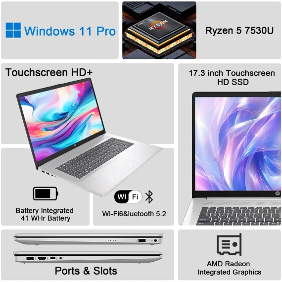 HP 17 inch Laptop AMD Ryzen 5 Touchscreen 5 | PricZone