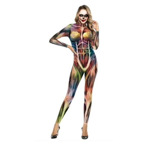 Skeleton Scary Plus Size Costume Jumpsuit 3 | PricZone