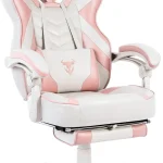 Zeanus Pink Gaming Chair for Girls with Footrest 1 | PricZone