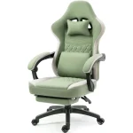 Ergonomic Green Gaming Chair with Footrest and Storage 1 | PricZone