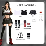 Tifa Lockhart Cosplay Costume Set for Women 5 | PricZone