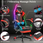 RGB Light Gaming Chair with Bluetooth and Massage 3 | PricZone