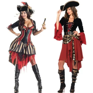 Plus Size Women Pirate M-3XL Cosplay Dress 1