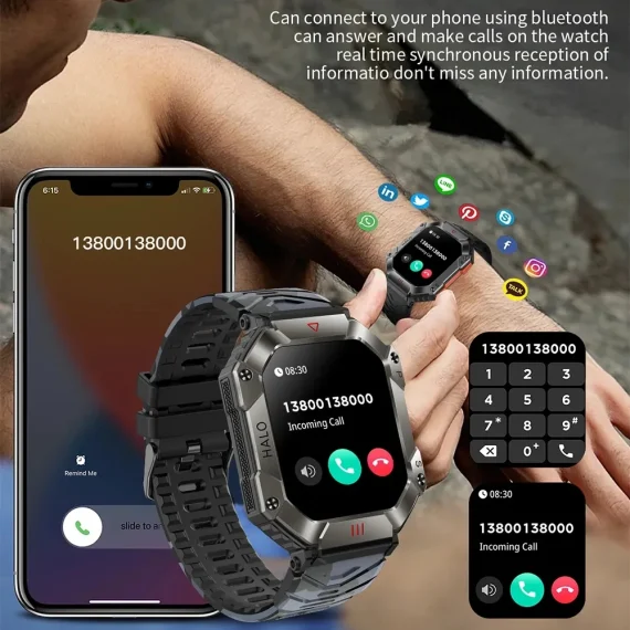 Smartwatch for Android IOS Waterproof Fitness Tracker 5 | PricZone