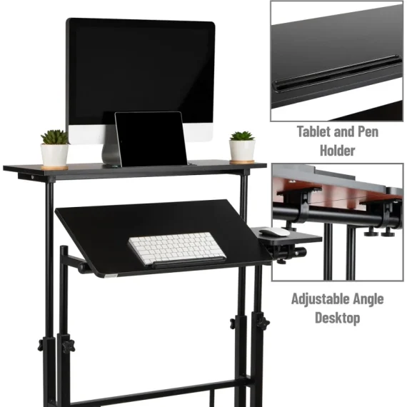 Adjustable Portable Laptop Desk Black 38x2125x4525 4 | PricZone