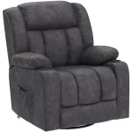 Heated Massage Recliner with 360 Swivel and Cup Holders 5 | PricZone