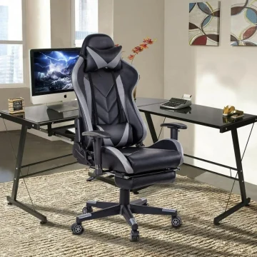 Ergonomic Gaming Chair with Footrest and Adjustable Back 1 | PricZone