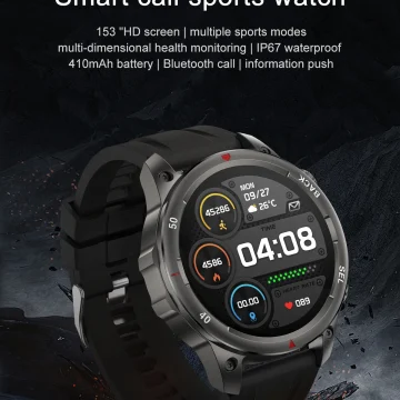 High-End Mens Bluetooth Smartwatch with GPS & Flashlight 2