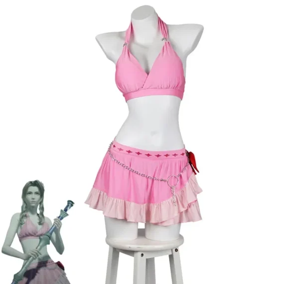 Final Fantasy VII Aerith Tifa Cosplay Swimsuit 4 | PricZone