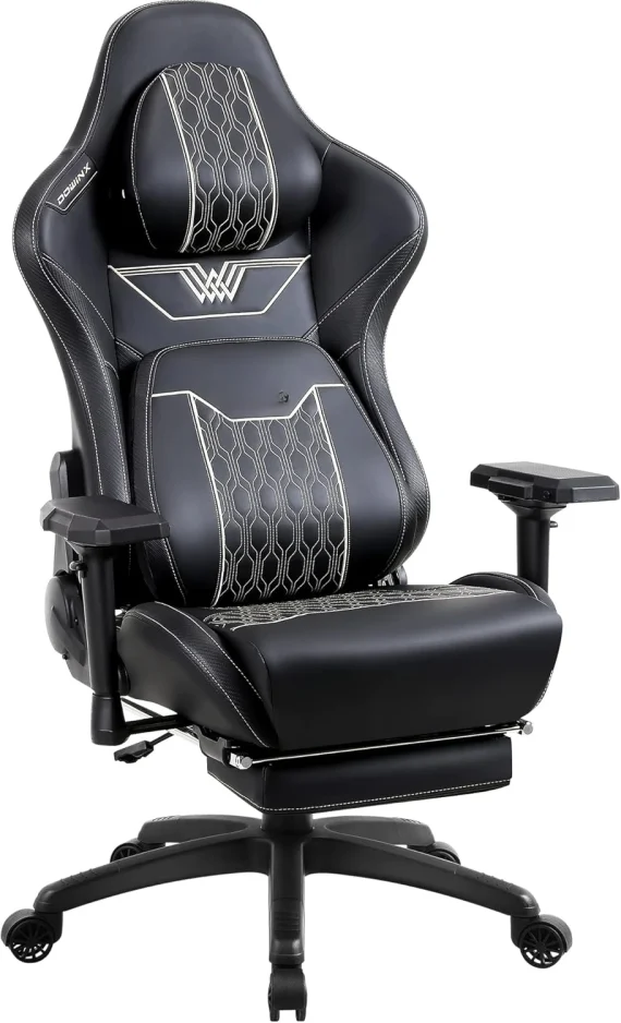 Ergonomic Gaming Chair with 4D Armrests and Footrest 1 | PricZone