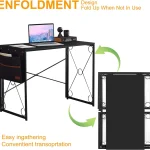 39 Inch Folding Computer Desk with Storage Bag 4 | PricZone