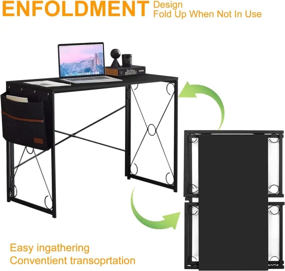 39 Inch Folding Computer Desk with Storage Bag 4 | PricZone