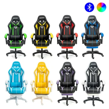 RGB Light Gaming Chair with Bluetooth and Massage 2