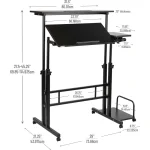 Adjustable Portable Laptop Desk Black 38x2125x4525 3 | PricZone