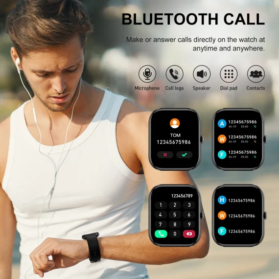 185 inch Waterproof Smartwatch with 110+ Modes 5 | PricZone