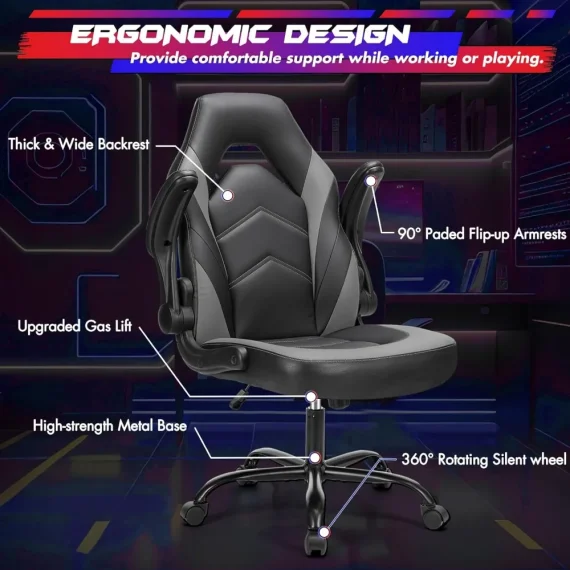 Ergonomic PU Leather Gaming Desk Chair 4 | PricZone