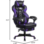 Zeanus Purple Reclining Gaming Chair with Footrest 3 | PricZone