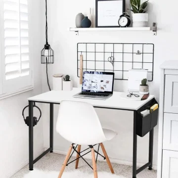 Modern Small White Writing Desk for Home Office 2