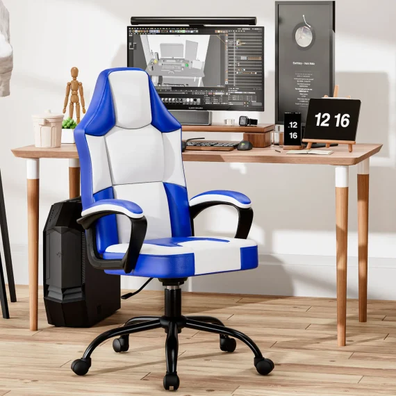 Breathable Gaming Chair with PU Leather Height Adjustable 3 | PricZone