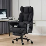 Ergonomic Fabric Office Chair with Footrest Support 2 | PricZone