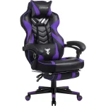 Zeanus Purple Reclining Gaming Chair with Footrest 1 | PricZone