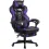 Zeanus Purple Reclining Gaming Chair with Footrest