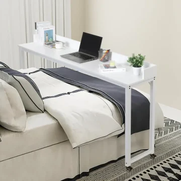 Adjustable Overbed Table with Wheels for Laptop 1