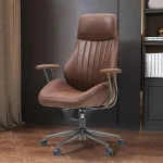 Ergonomic Office Chair with Lumbar Support Dark Brown 3 | PricZone