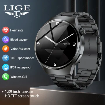 LIGE NFC Smartwatch Men with Bluetooth Calling 1