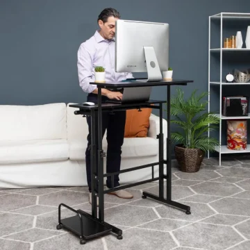 Adjustable Portable Laptop Desk Black 38x21.25x45.25 2