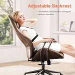 Ergonomic Office Chair with Lumbar Support Dark Brown 4 | PricZone