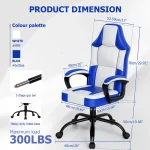 Breathable Gaming Chair with PU Leather Height Adjustable 4 | PricZone