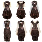 Steampunk Pirate Corset Dress Plus Size Costume 6 | PricZone