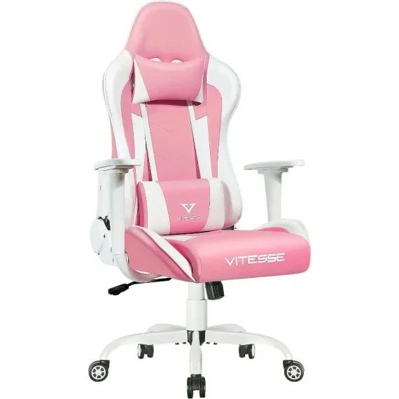 Kawaii Pink Gaming Chair for Girls Ergonomic High Back 1 | PricZone