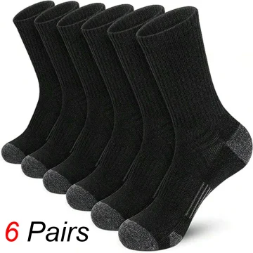 Middle Length Striped Socks - 6 Pairs 1