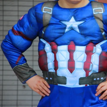 Movie Anime Muscle Superhero Costume with Mask 2