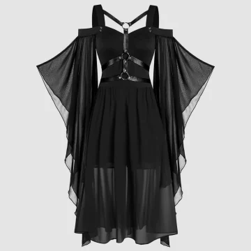 Plus Size Medieval Witch Dress for Women Gothic Halloween 1