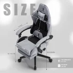 Ergonomic Dowinx Fabric Gaming Chair with Footrest 3 | PricZone