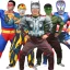 Movie Anime Muscle Superhero Costume with Mask