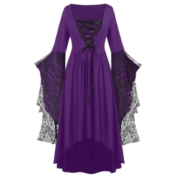 Plus Size Vintage Gothic Witch Dress for Women 2